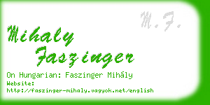 mihaly faszinger business card